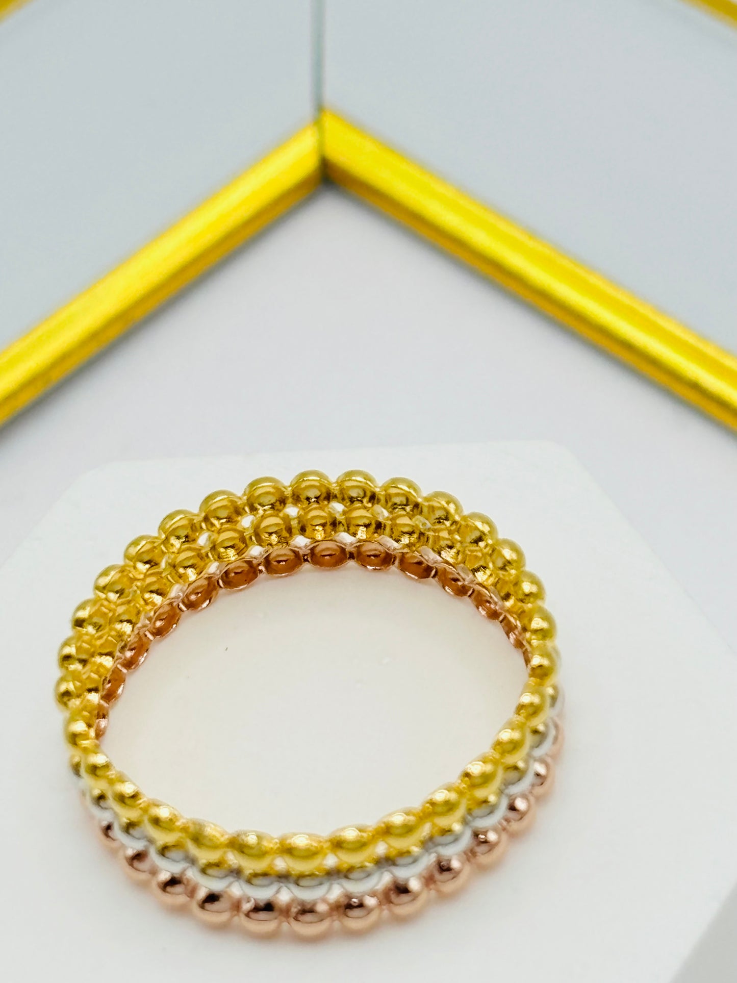 18K Gold Tri-Color Ring
