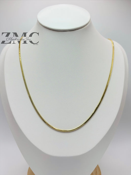 18K Gold Herringbone Chain