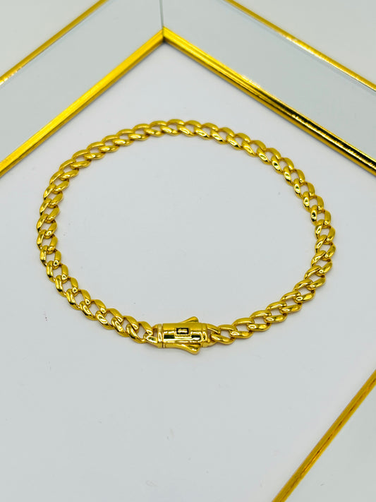 18K Gold Curb Bracelet