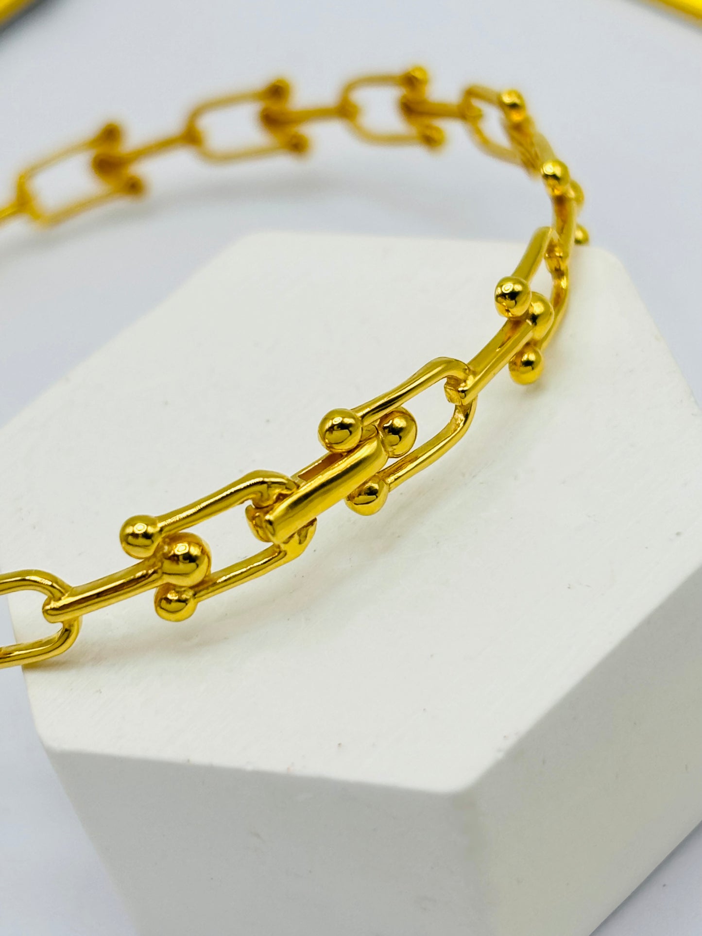 18K Gold Hardware Bangle Bracelet