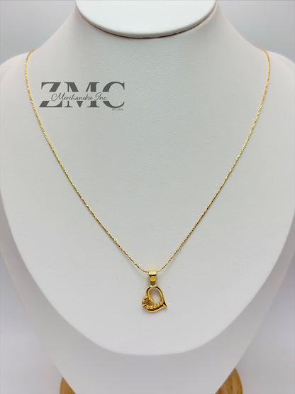18K Gold Heart Necklace