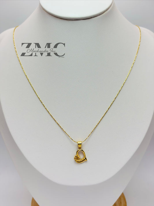 18K Gold Heart Necklace