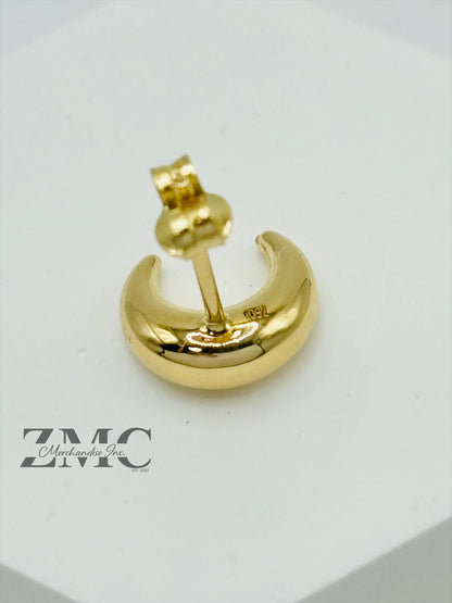18K Gold Moon Earrings
