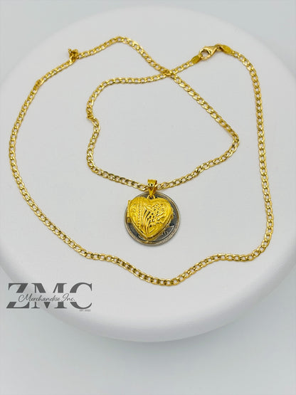 18K Gold Locket Necklace