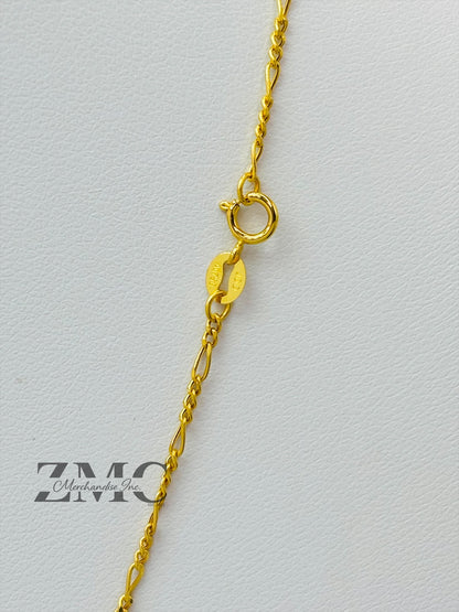 18K Gold Cross & Heart Necklace