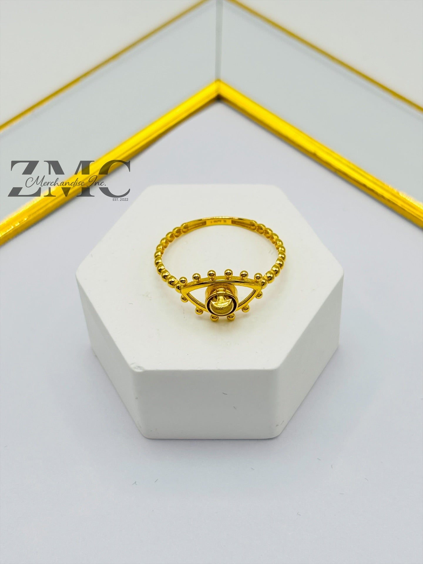 18K Gold Evil Eye Ring