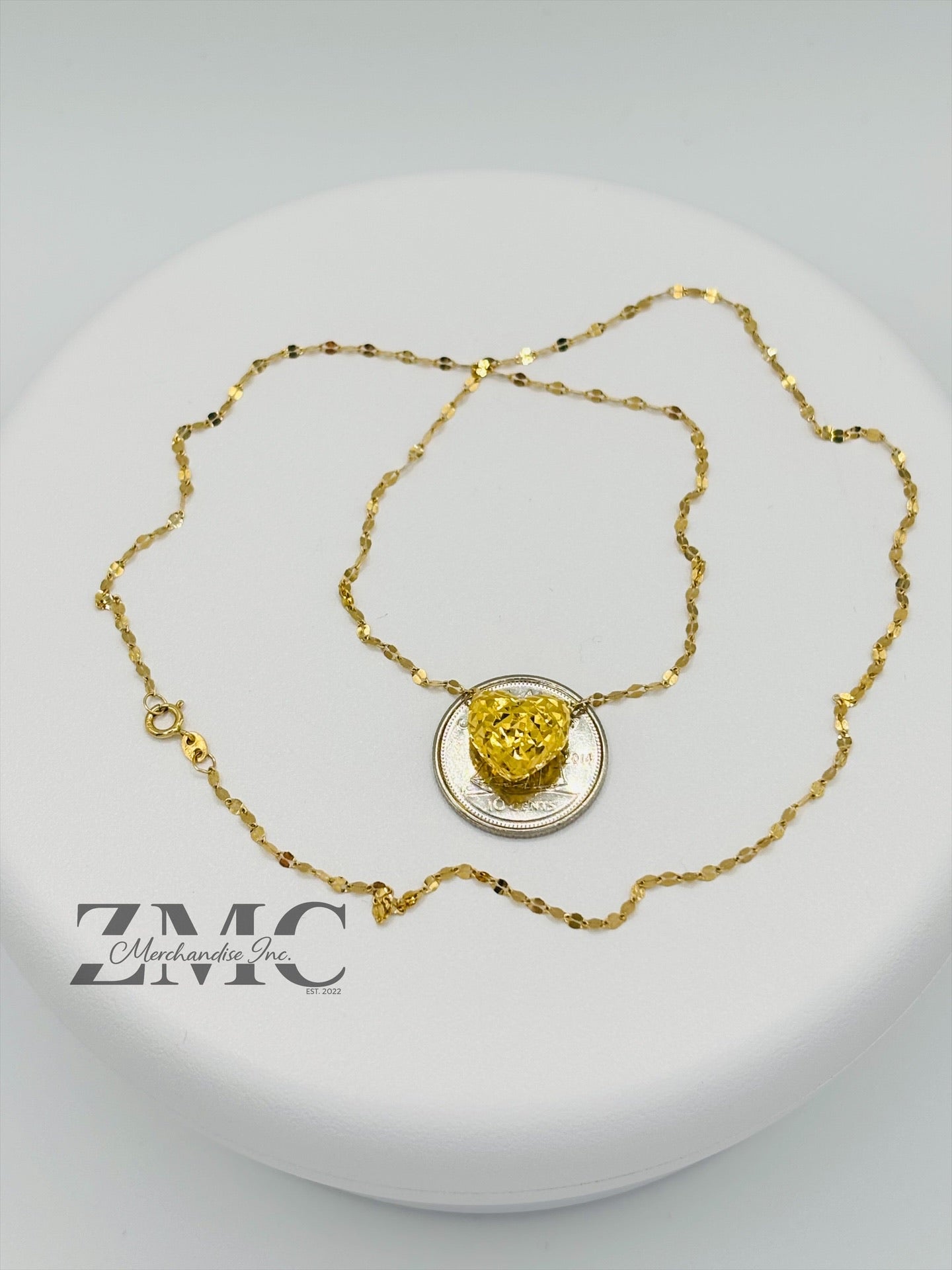 18K Gold Heart Dancing Necklace