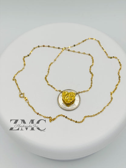 18K Gold Heart Dancing Necklace