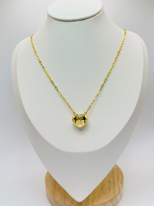 K18 Japan L Heart Attached Necklace