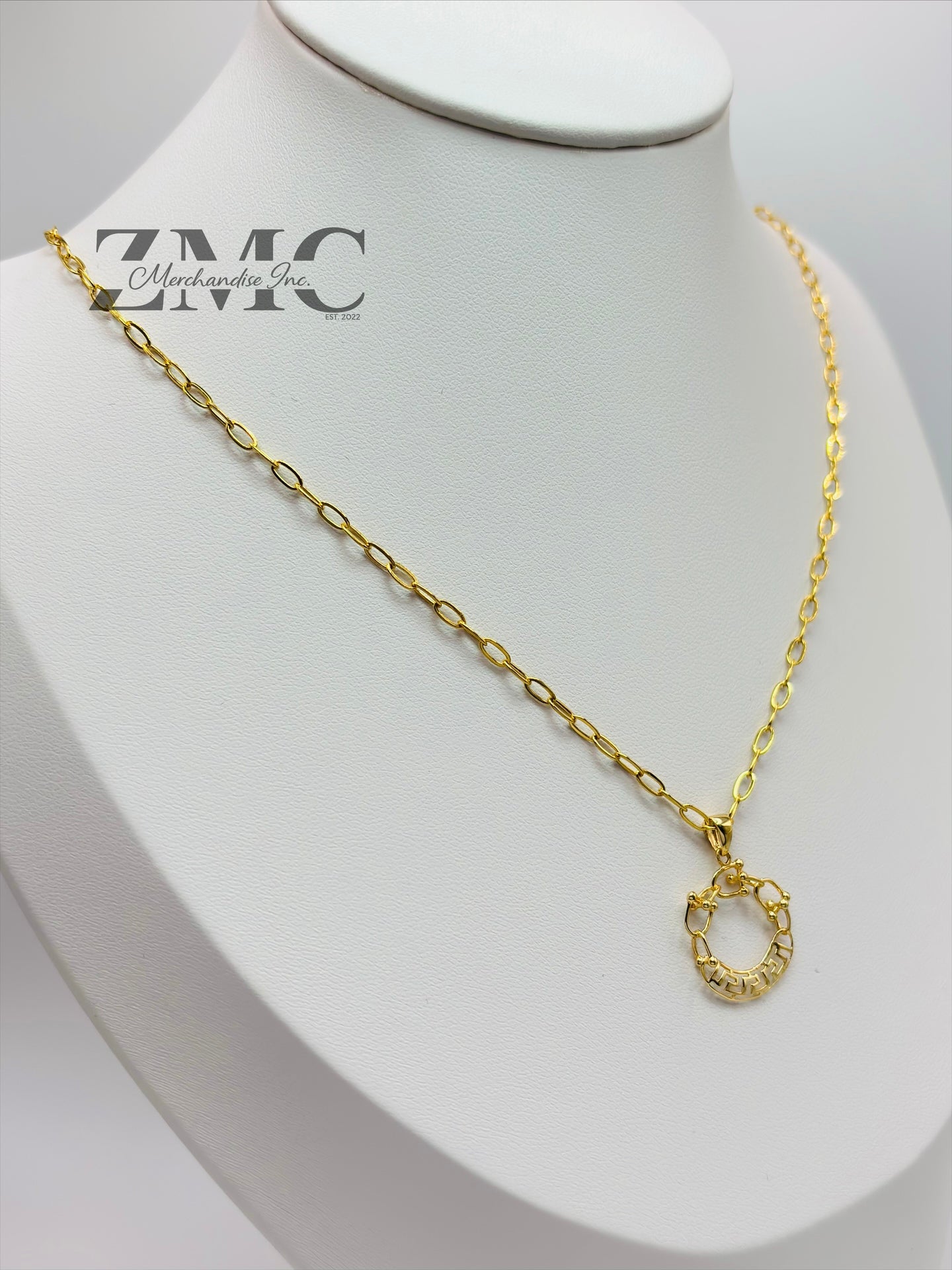 18K Gold Mini Link Paperclip Necklace