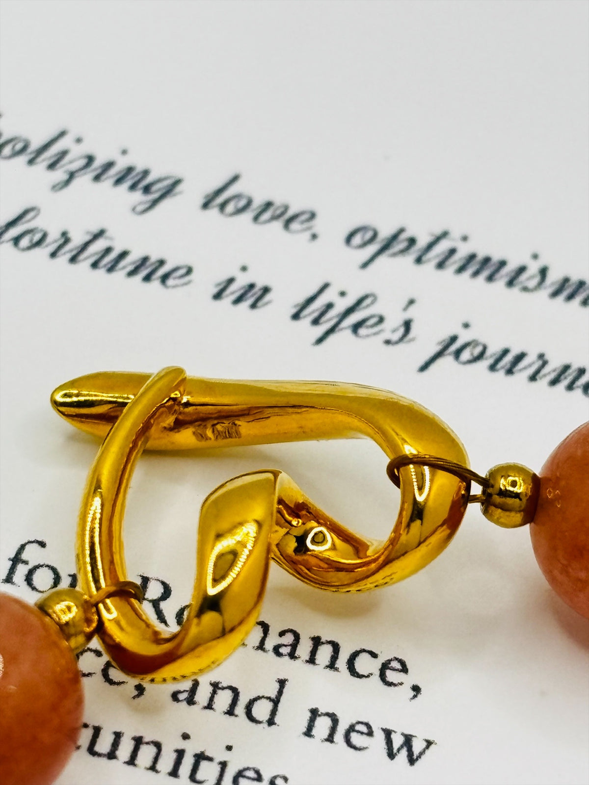 18K Gold Open Heart Sunstone Bracelet (Electroform Heart)
