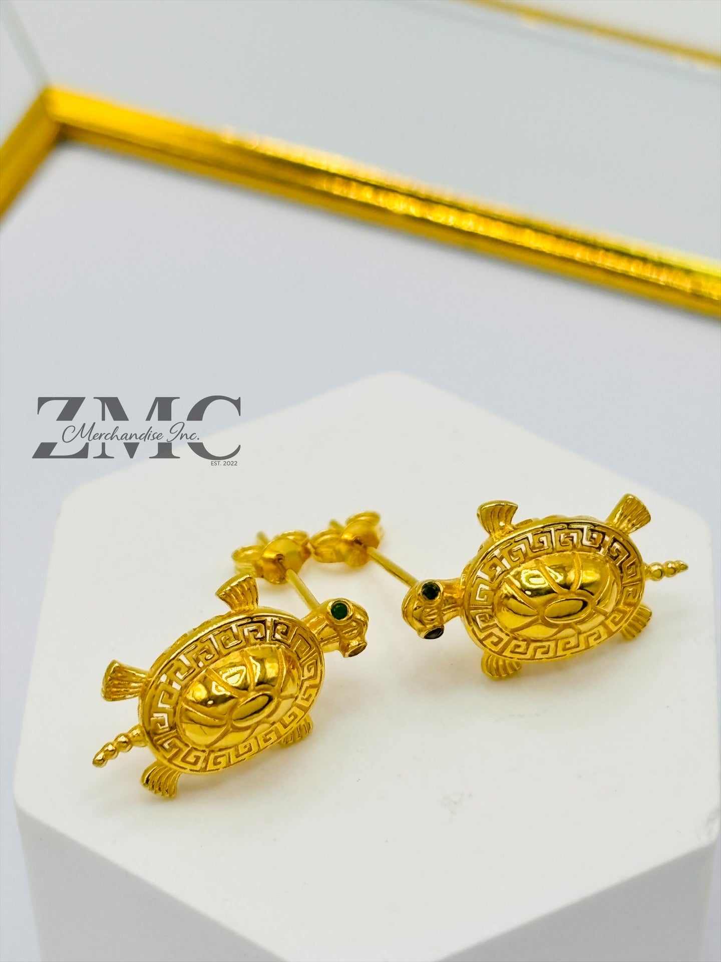 18K Gold Lucky turtle Earrings