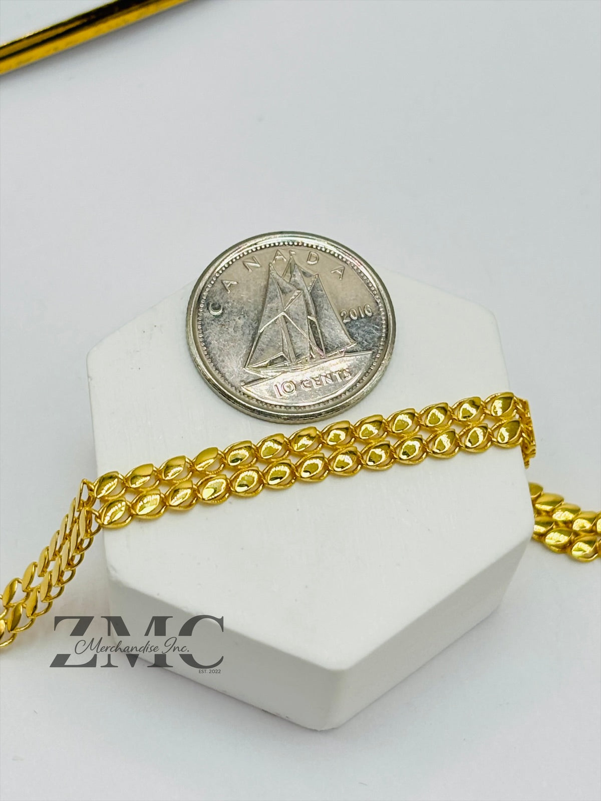 18K Gold Double Damascus Bracelet