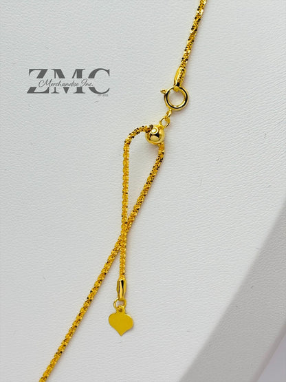 18K Gold Slider Necklace