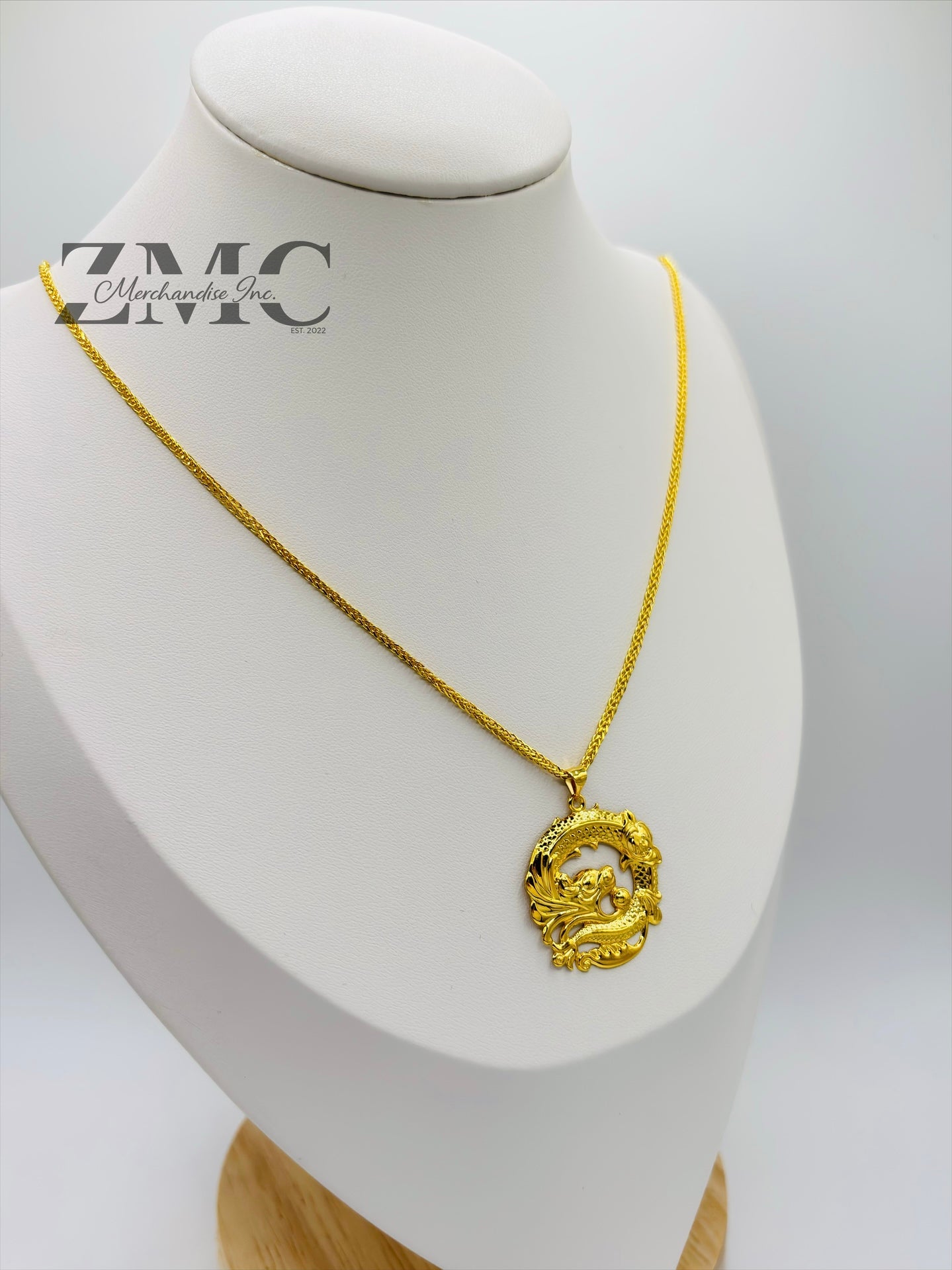 18K Gold Dragon Necklace
