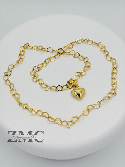 18K Gold Unlimited Heart Necklace