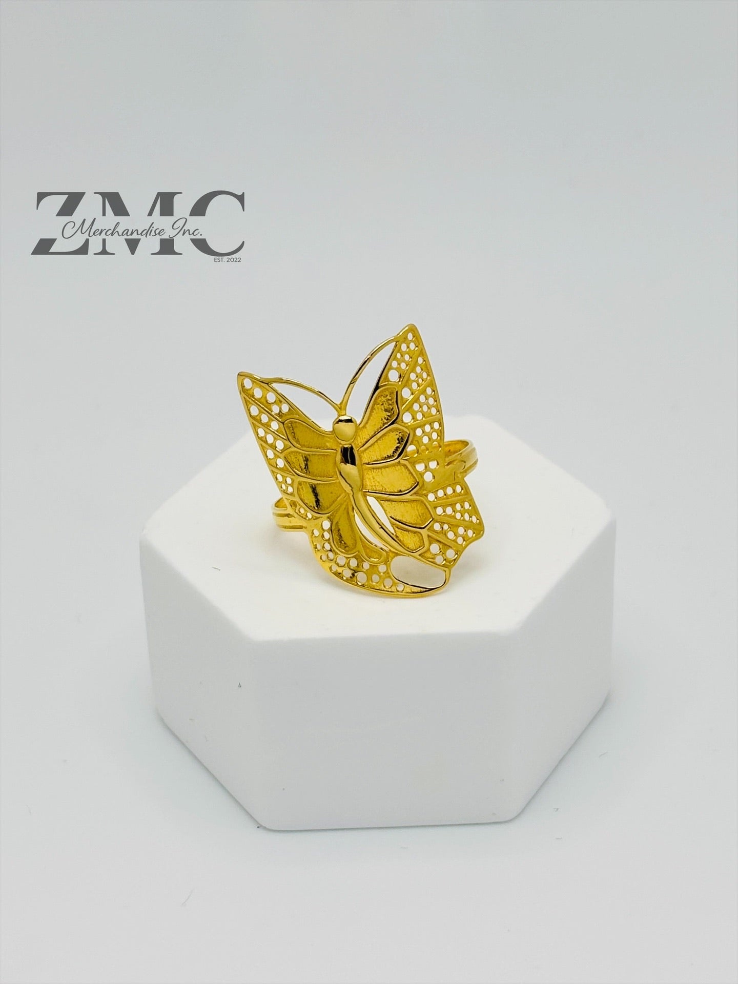 18K Gold Butterfly Ring
