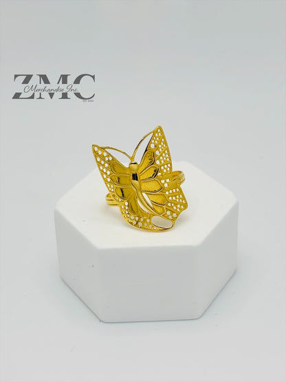 18K Gold Butterfly Ring