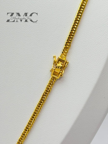 18K Gold Triple Lock Chain