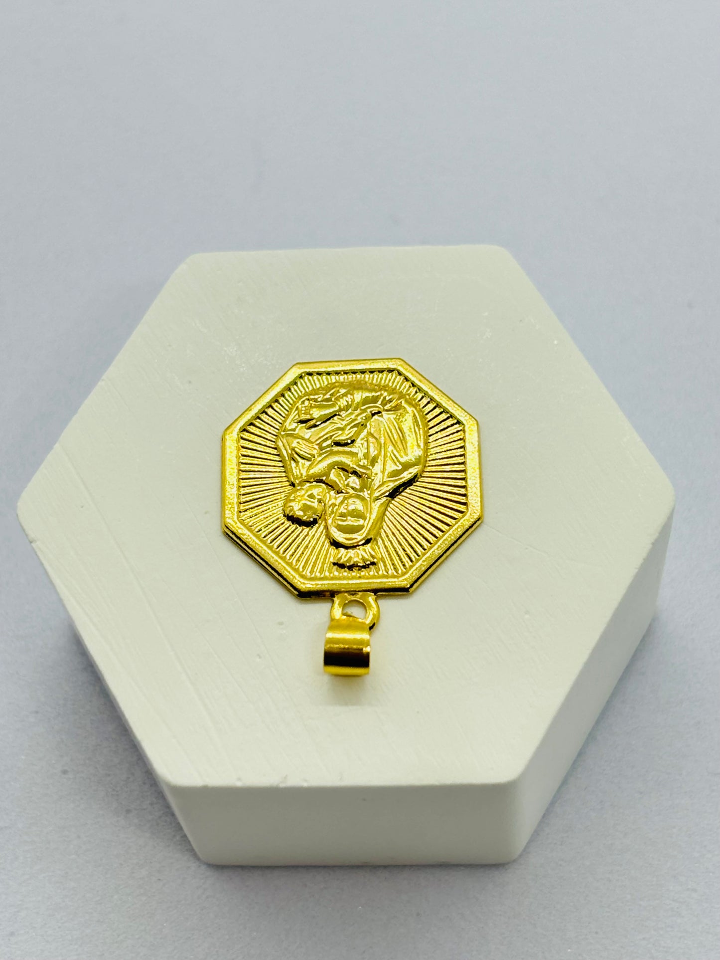 18K Gold Perpetual Help Pendant