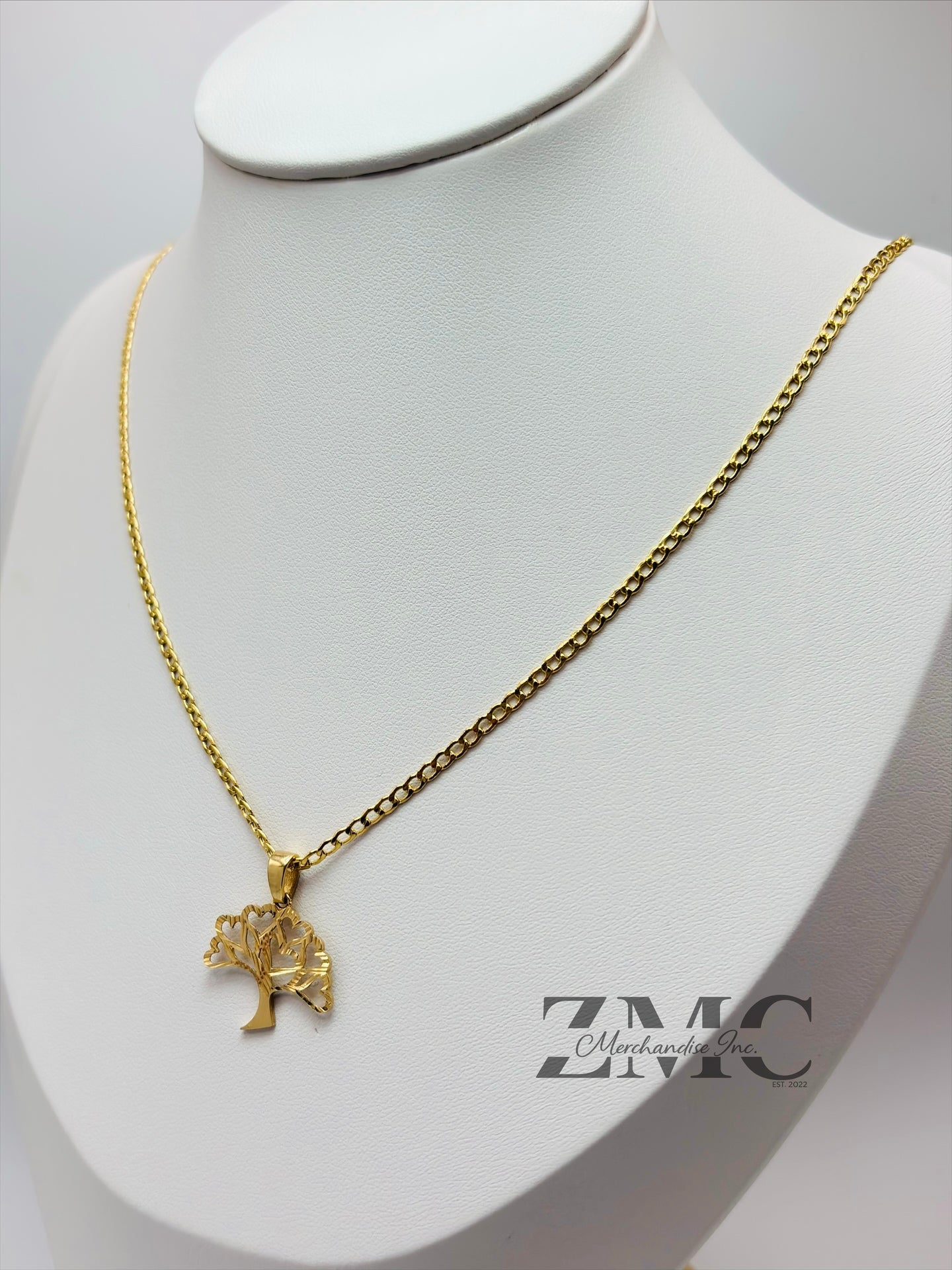 18K Gold Tree Necklace