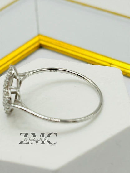 K18 Japan Gold Clover 0.50 carat Natural Diamond Ring