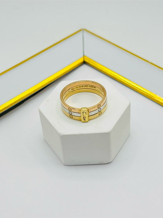 18K Gold Tri-color Ring (Please Read the Description)