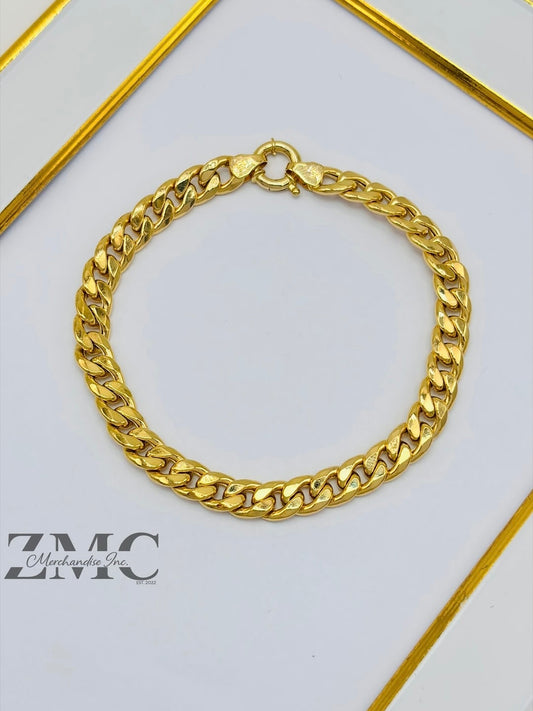 18K Gold Curb Bracelet