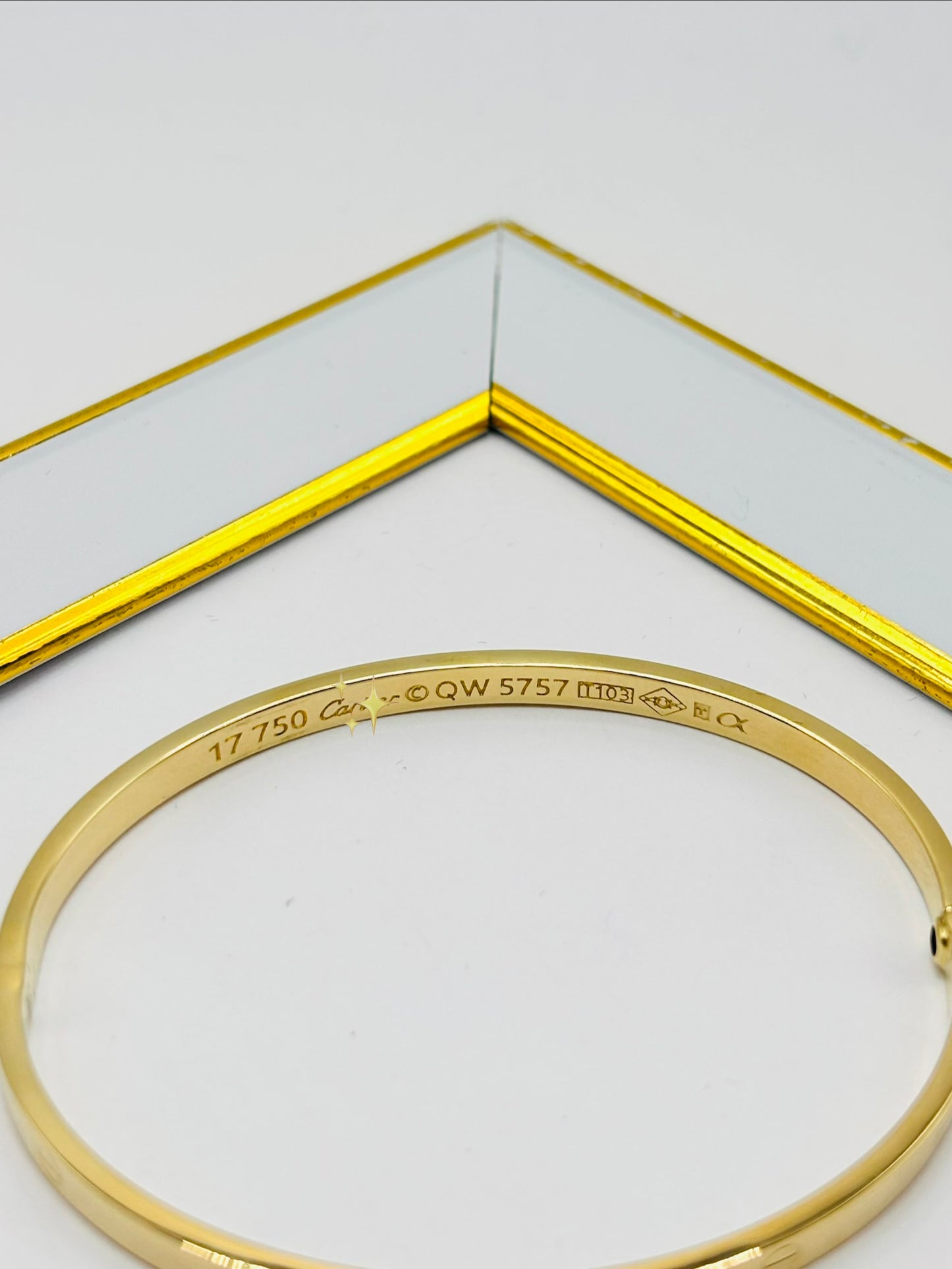 18K Gold Love Slim Bangle Screw Type