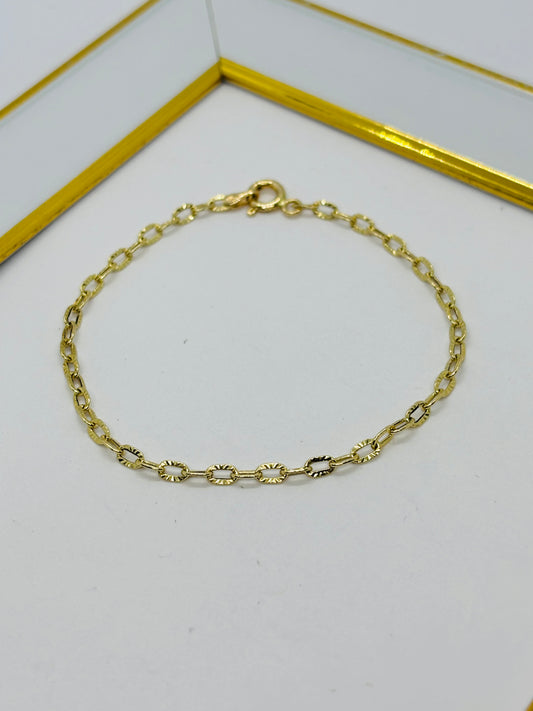 18K Gold Small Link Bracelet