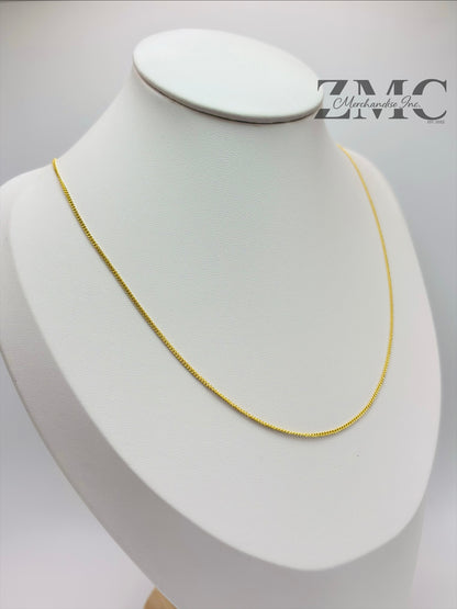 18K Gold Flat Curb Chain