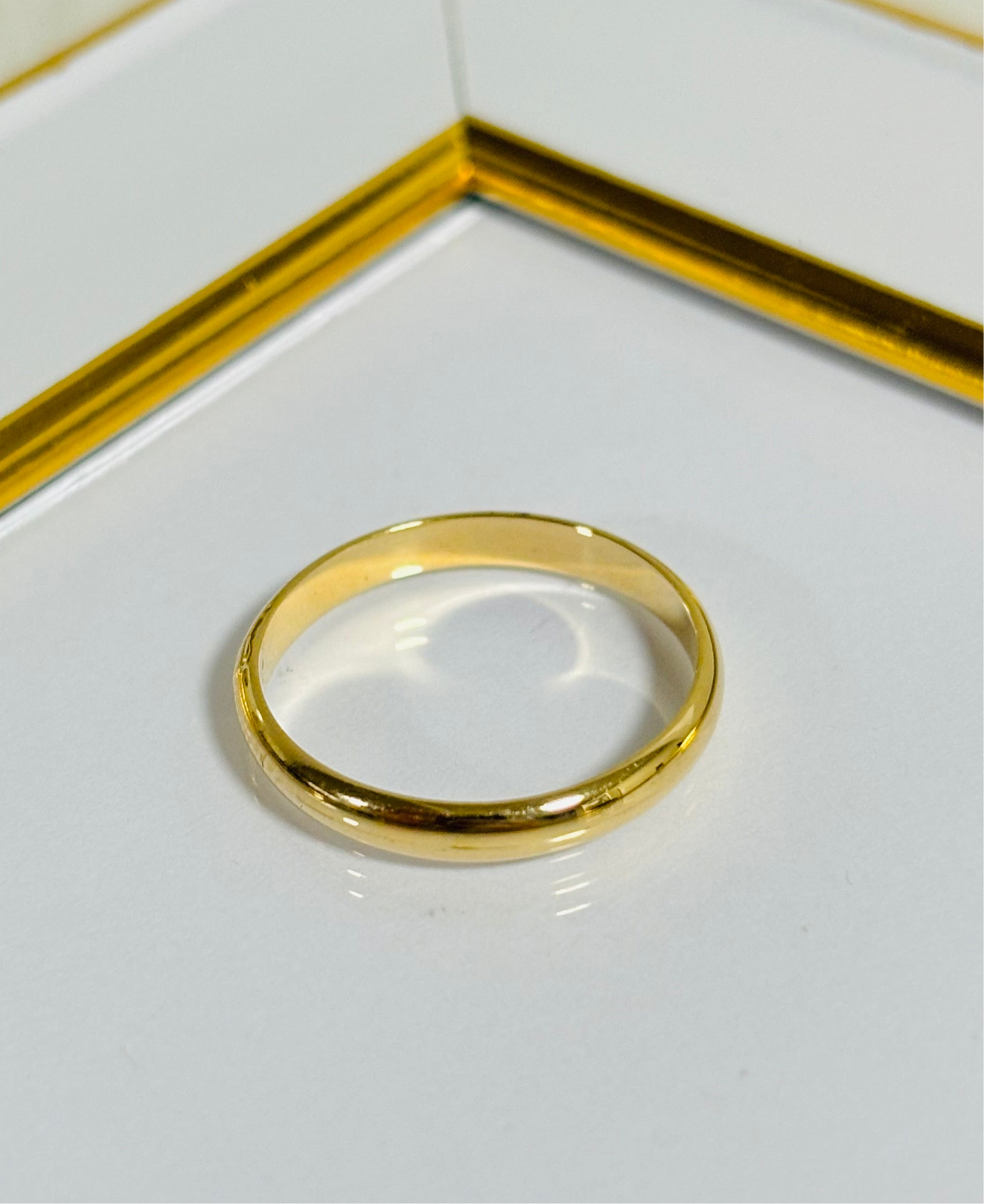 18K Gold Plain Ring or Couple Ring