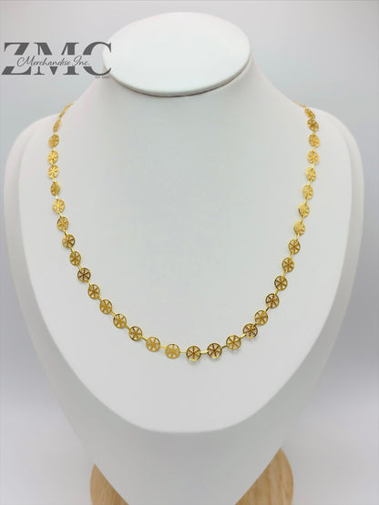 18K Gold Snow Flakes Necklace