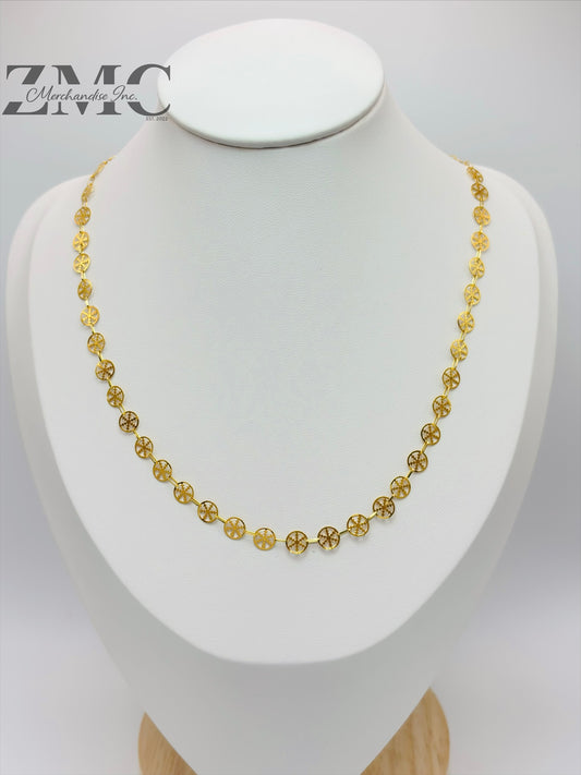 18K Gold Snow Flakes Necklace