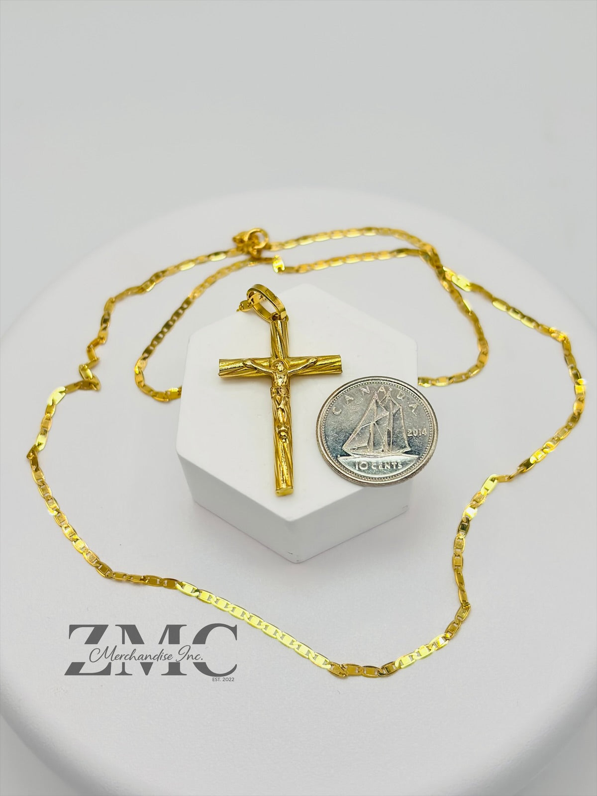 18K Gold Cross Necklace