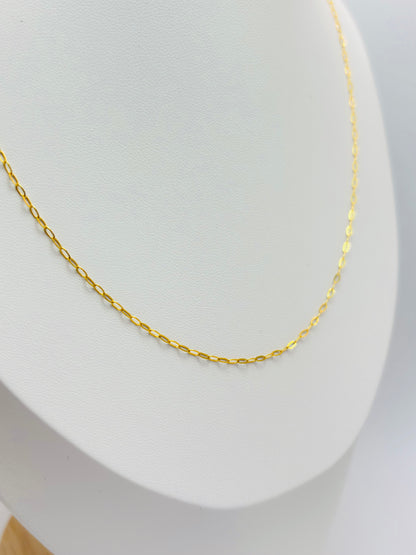 18K Gold Mini Link Paperclip Chain