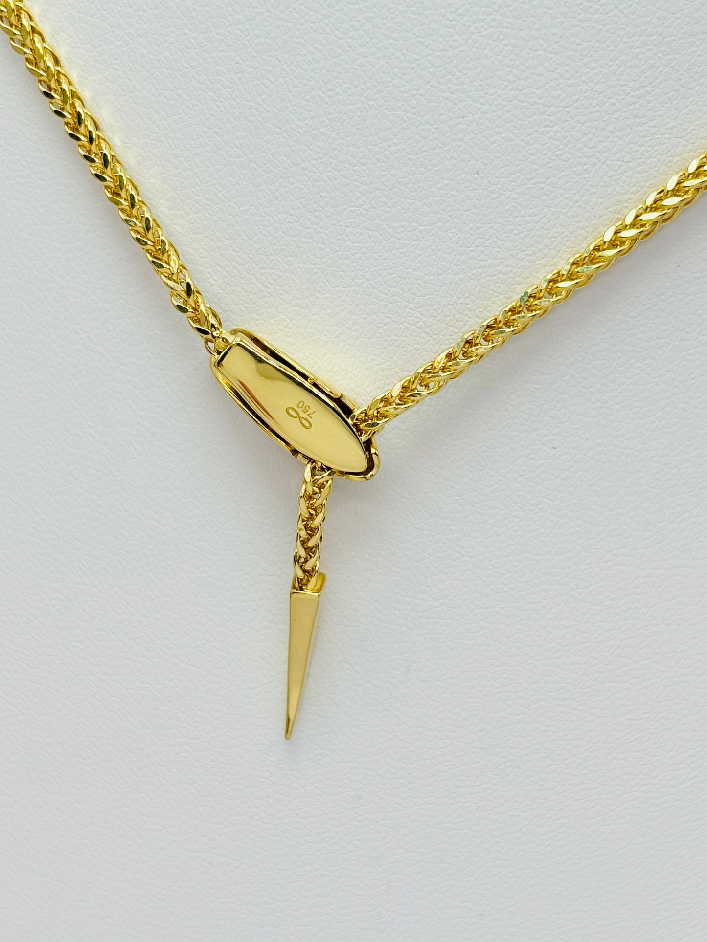 18K Gold Snake Bite Necklace