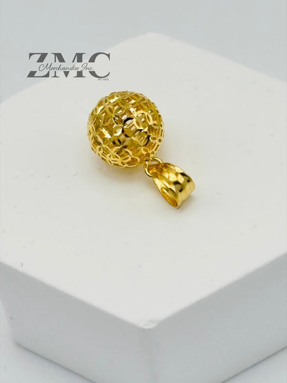 18K Gold Money Catcher Ball Pendant