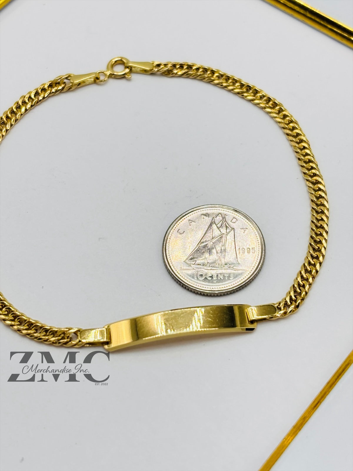18K Gold Name Tag Braclet