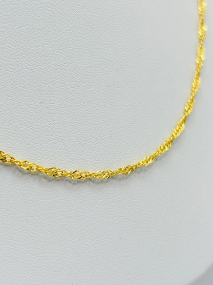 18K Gold Twisted Chain