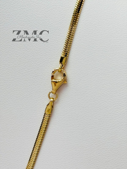 18K Gold Herringbone Chain