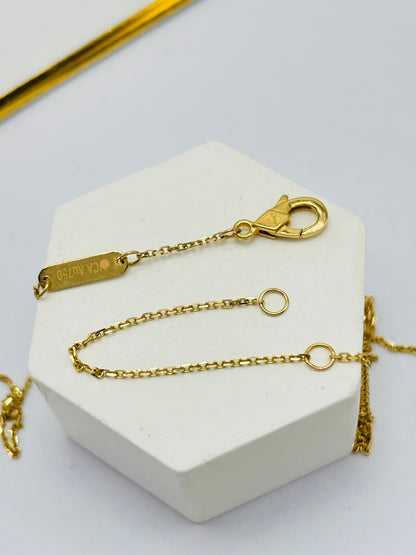 18K Gold Clover Necklace
