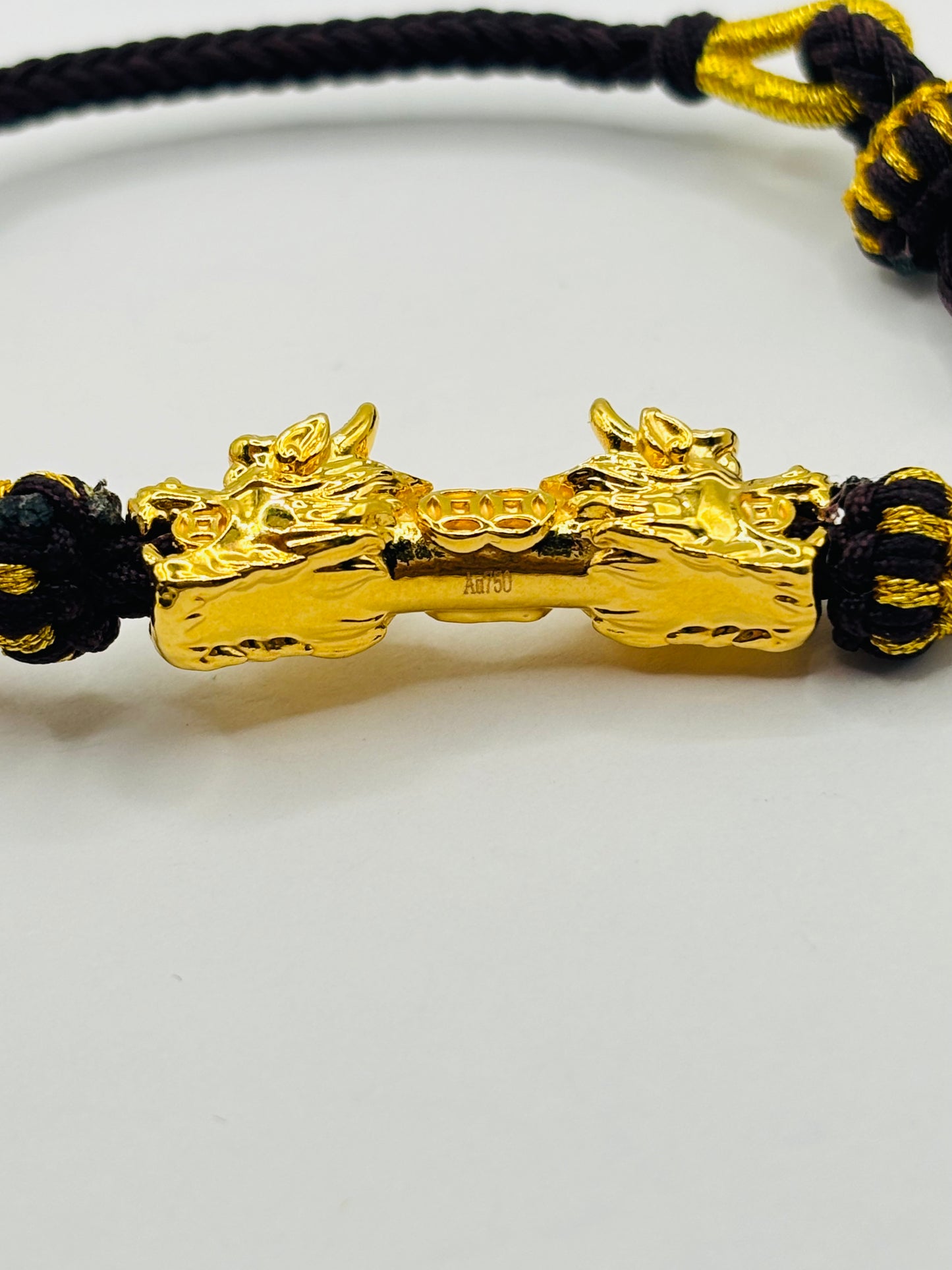 18K Gold  Lucky Dragon Bracelet  ( Hollow Empty Inside) Sakura XXL