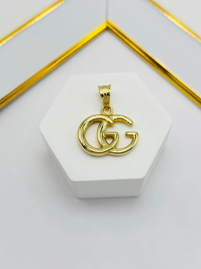 18K Gold G Pendant