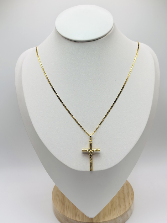 18K Gold Cross Necklace