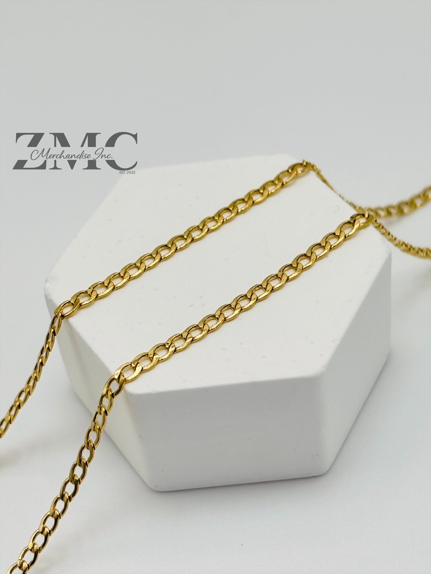 18K Gold Barrel Necklace