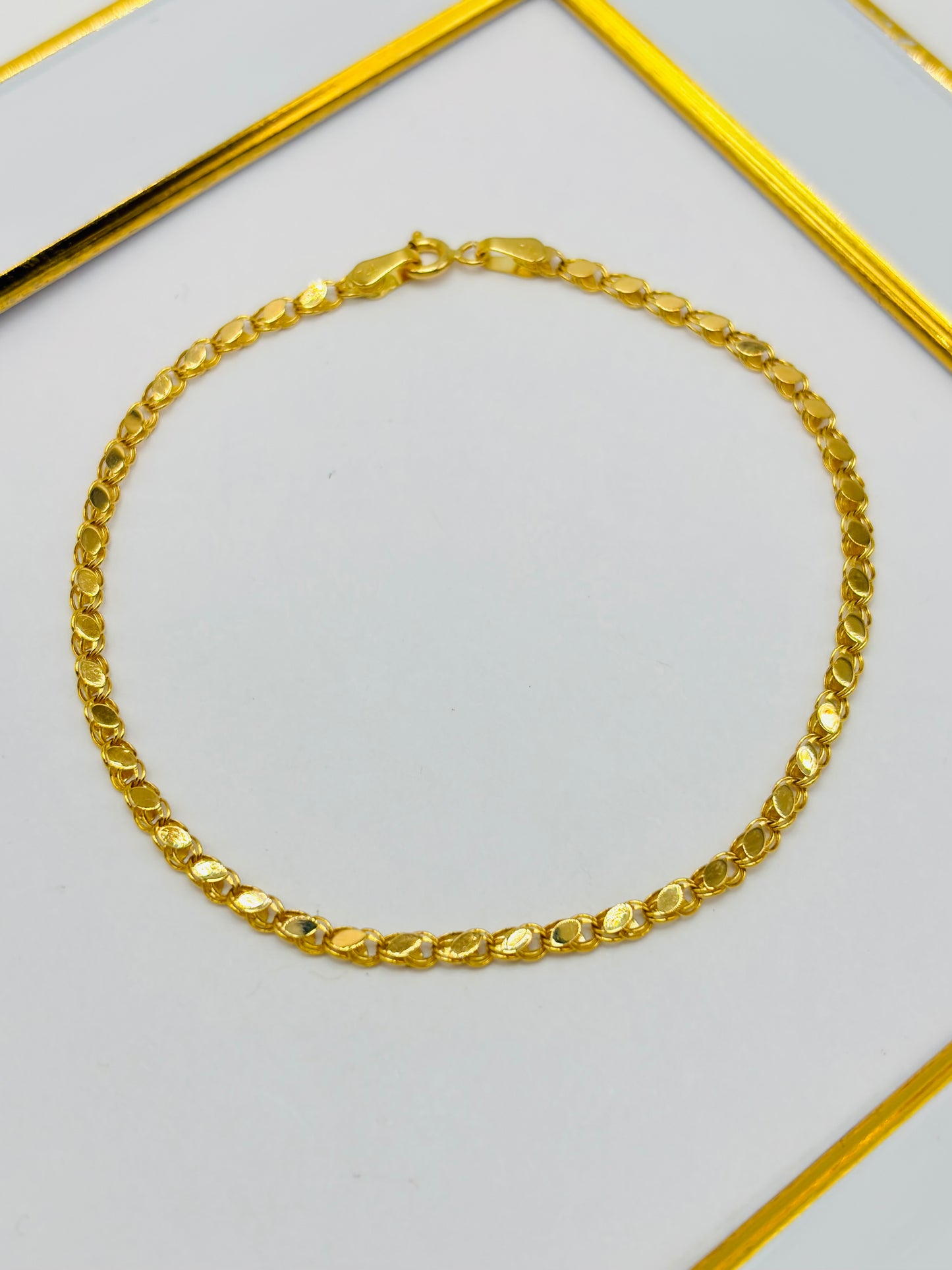 18K Gold Slim Damascus Bracelet