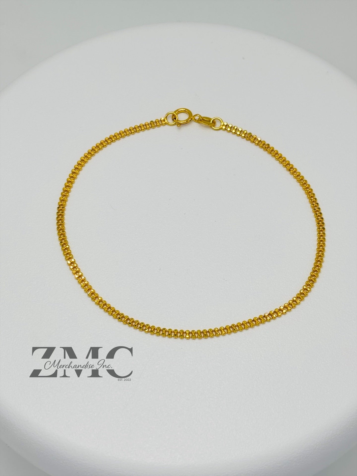 18K Gold Beaded Bracelet