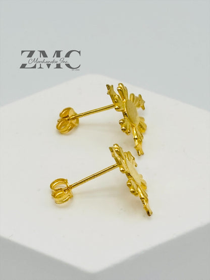 18K Gold 3 Star and Sun