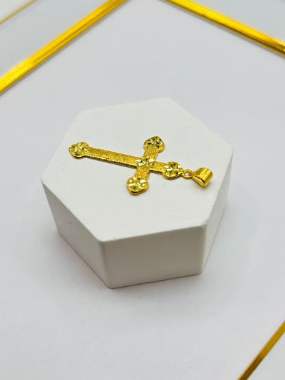 18K Gold Cross Pendant